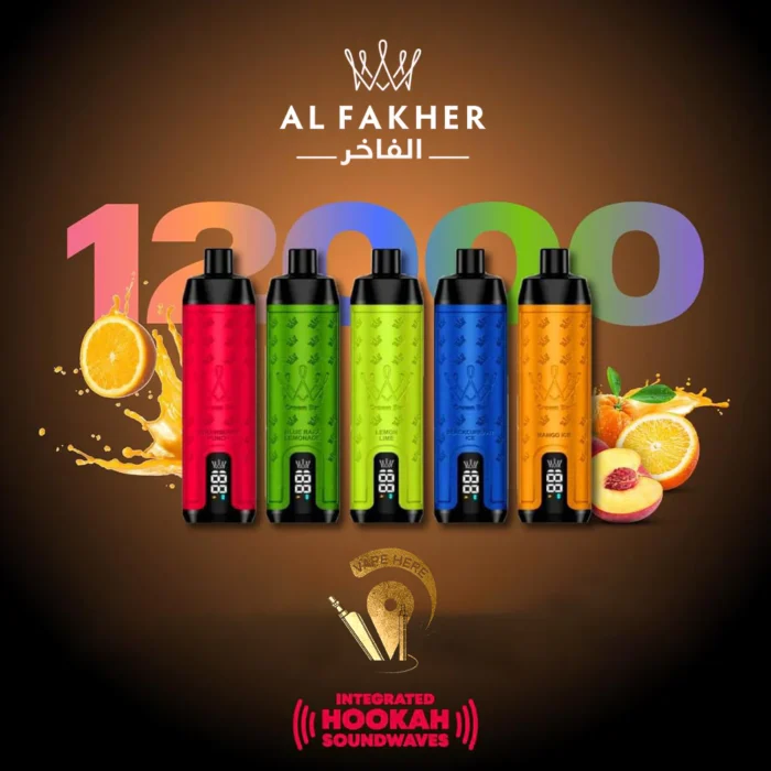 AlFakherCrownBarSound12000PuffsDLTShishaDisposableVape